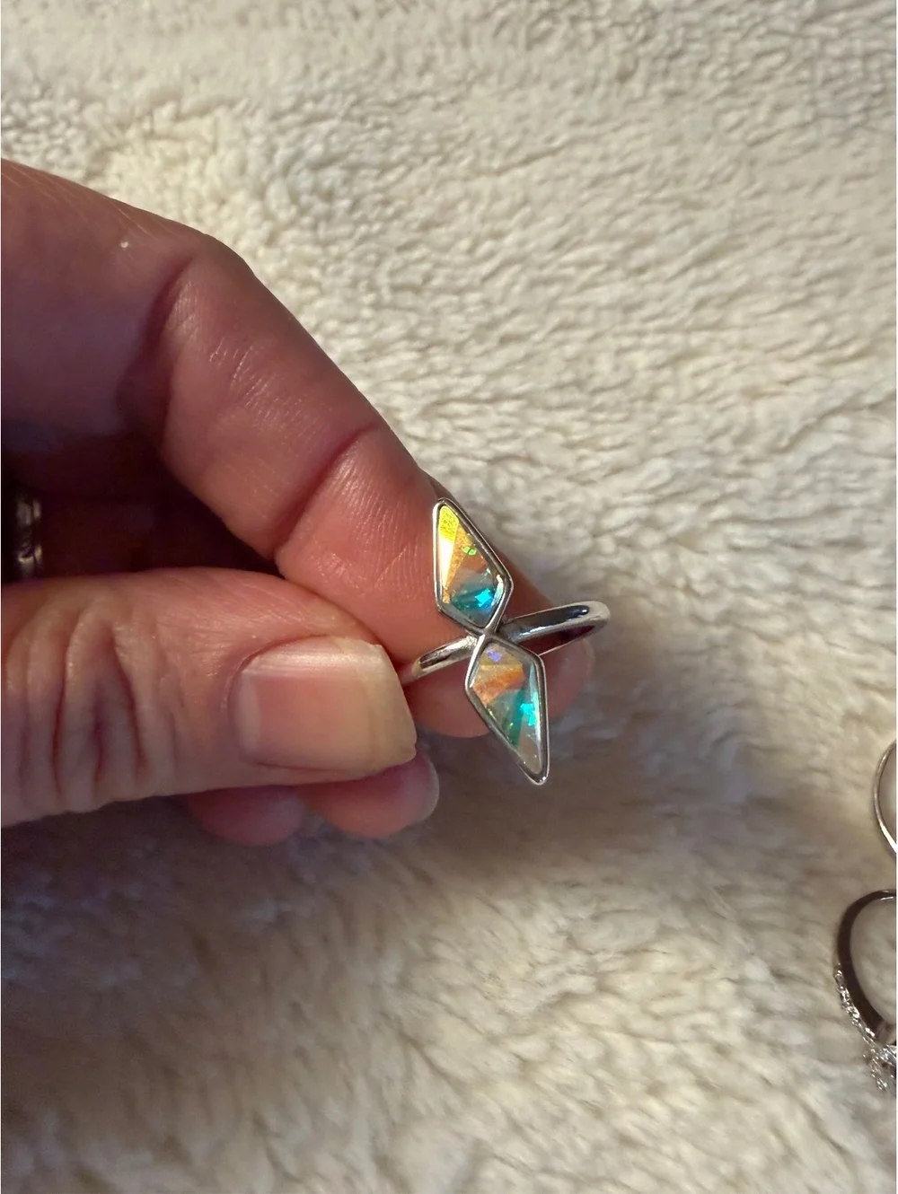 Set of various fashion Rings and earrings silver gold